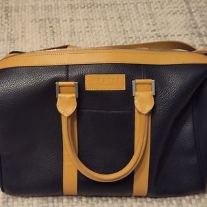 August California,  August ca., black day bag with strap and handles